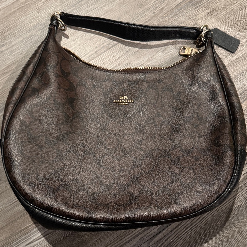 Vintage Coach Signature Brown Hobo Bag